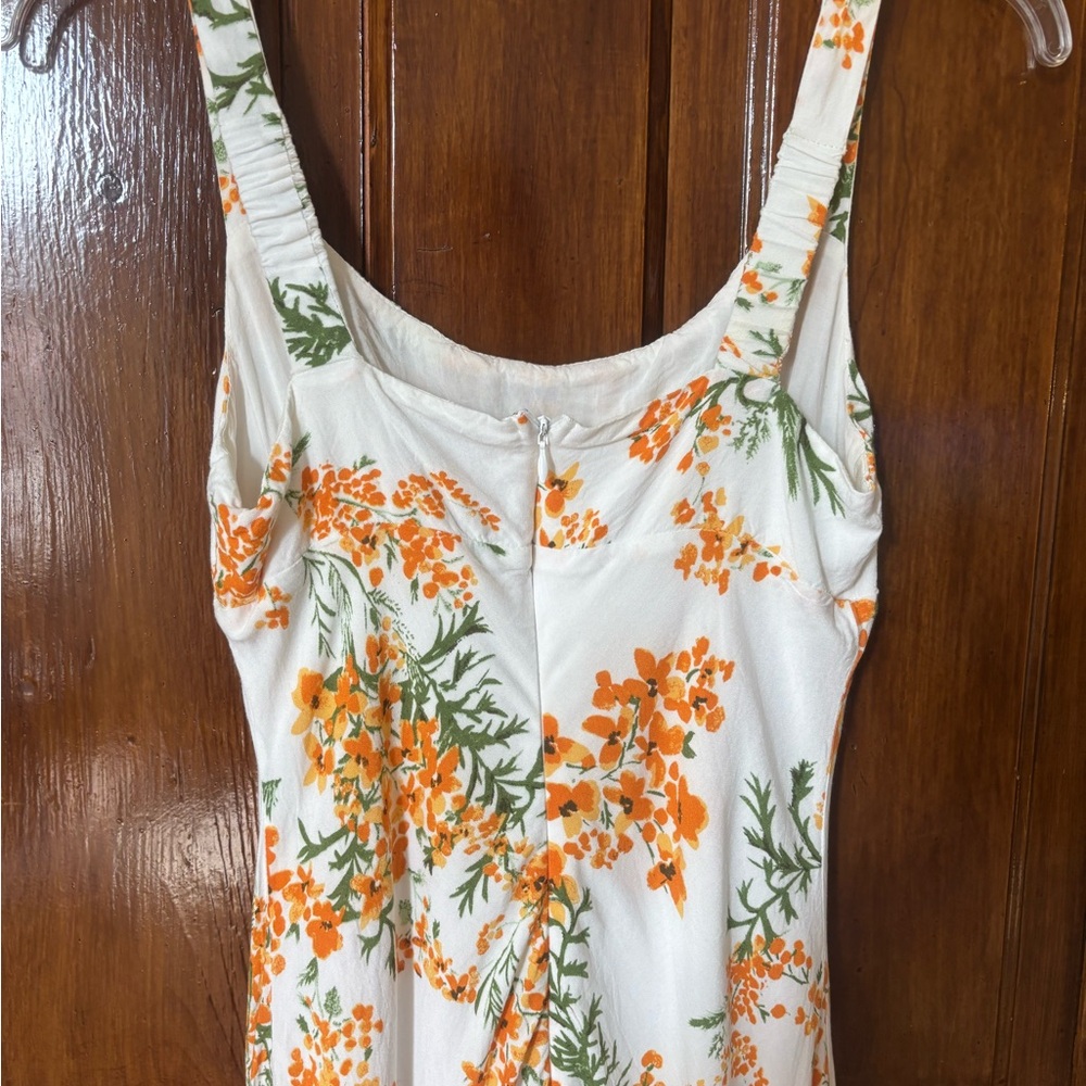 Sweet Pot Orange Floral Dress - Picture 5 of 12